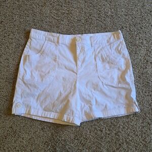 Gloria Vanderbilt Shorts Womens 12 White All-Around Slimming Effect Pockets